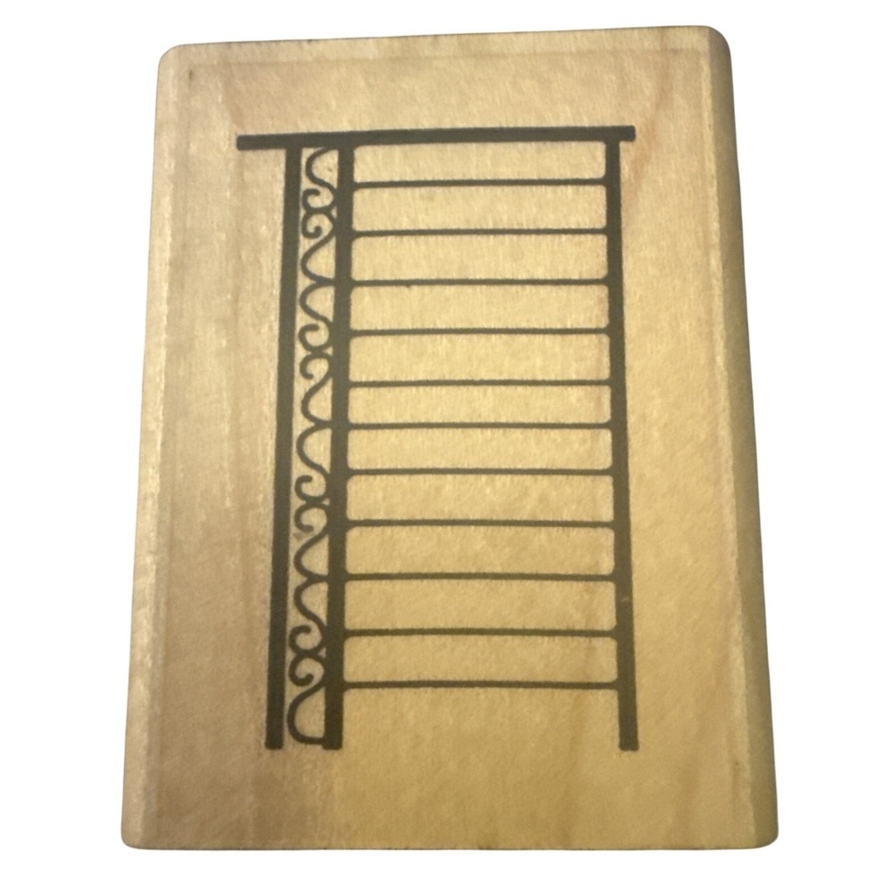 Garden Trellis Wood Mounted Rubber Stamp Vintage